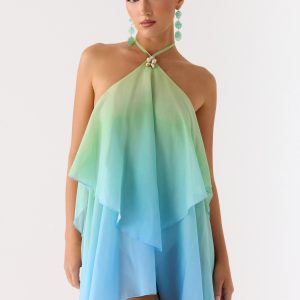 Twin Flame Mini Dress - Sea Ombre