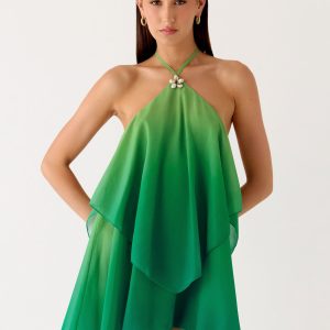 Twin Flame Mini Dress - Green Gradient