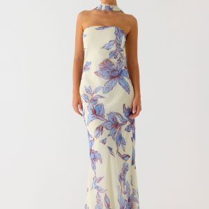 Under The Pagoda Maxi Dress - Violet Blossom