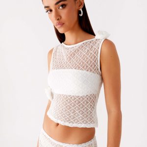 Velli Crochet Top - White