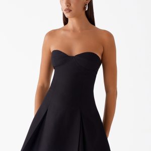 Victoria Strapless Mini Dress - Black