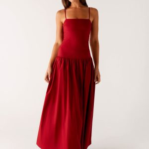 Vince Cami Maxi Dress - Deep Red