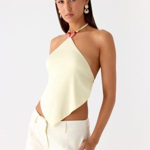 Viona Halter Top - Yellow