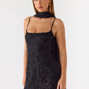 Vision Sequin Mini Dress - Black