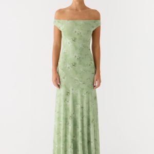 Wasting Time Maxi Dress - Blurred Lime