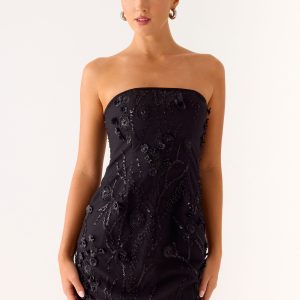 Wear My Kiss Mini Dress - Black