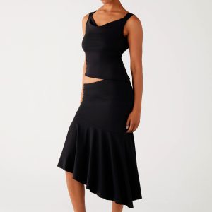 Wonderlust Midi Skirt - Black