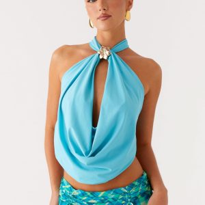 Worldly Top - Turquoise