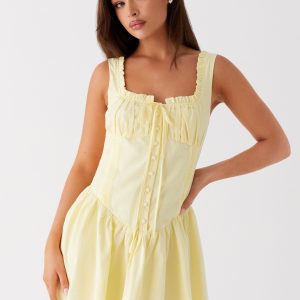 Wren Mini Dress - Yellow