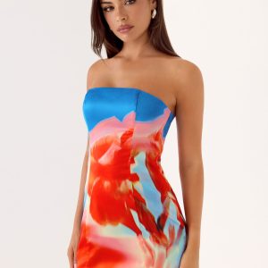 Yuha Strapless Mini Dress - Twilight Petal