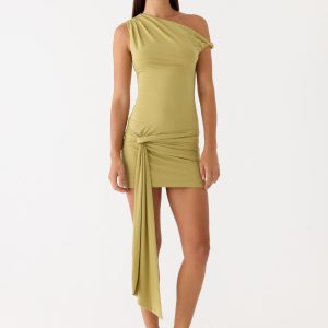 Zander Mini Dress - Green Olive
