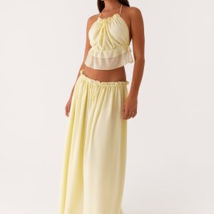 Zaya Maxi Skirt - Yellow