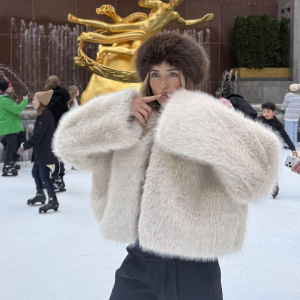 Moonscapes Faux Fur Jacket - Ivory